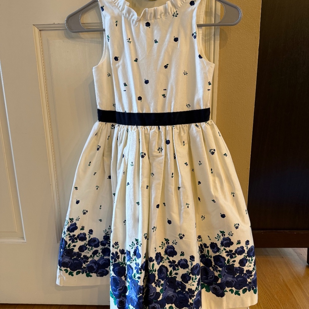 Janie and Jack Dress Floral Derby Size 8 EUC